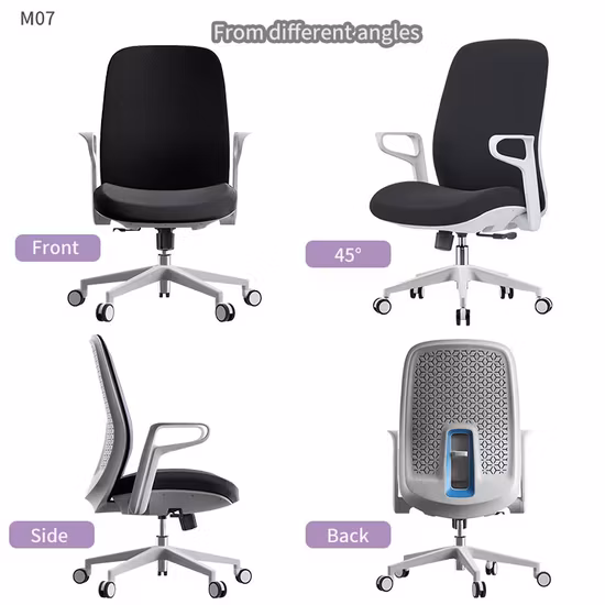 Échantillon de personnalisation MID Back Executive Chaises de bureau ergonomiques modernes Mesh Task Office Staff PC Swivel Gaming Accoudoir réglable Chaise de bureau Meubles