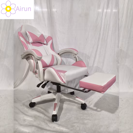 Chaise de jeu de vente directe Silla Gamer en cuir inclinable pour ordinateur de course de bureau avec repose-pieds